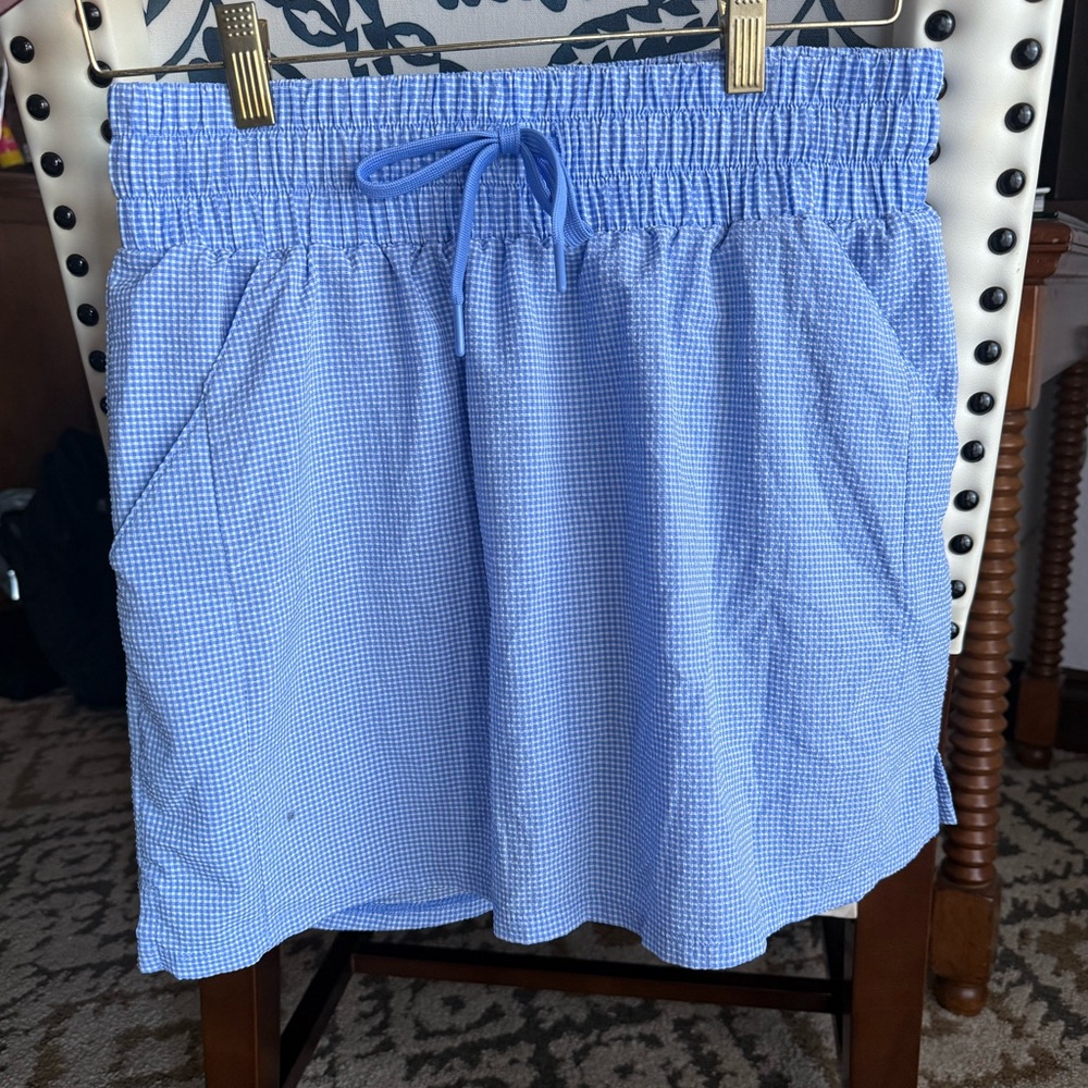 Blue Gingham Women's Shorts
